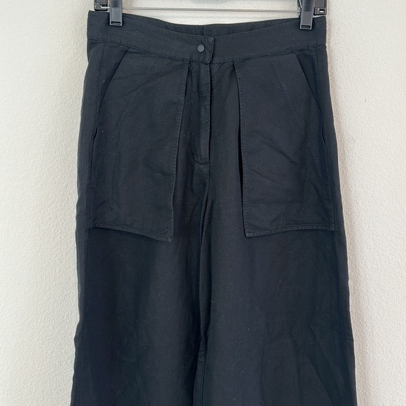 Maharishi Linen Blend Black Wide Leg Pants - Picture 2 of 11